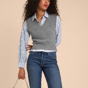 Rouje Grey Sweater Vest EUC 36 S